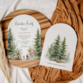 Woodland Animals Adventure wacht op Baby shower Ar Kaart