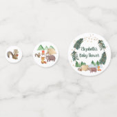 Woodland Animals Adventure wacht op Baby shower Confetti (Voorkanten)