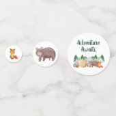 Woodland Animals Adventure wacht op Baby shower Confetti (Achterkanten)
