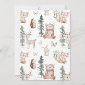 Woodland Animals Adventure wacht op Baby shower Kaart (Achterkant)