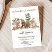 Woodland Animals Adventure wacht op Baby shower Kaart
