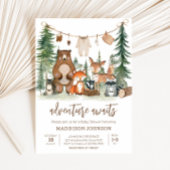 Woodland Animals Adventure wacht op Baby shower Kaart