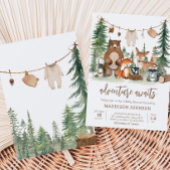 Woodland Animals Adventure wacht op Baby shower Kaart