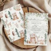 Woodland Animals Adventure wacht op Baby shower Kaart