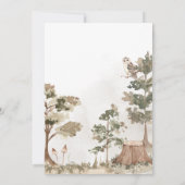 Woodland Animals Adventure wacht op Baby shower Kaart (Achterkant)