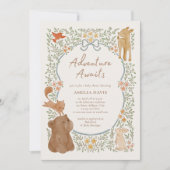 Woodland Animals Adventure wacht op Baby shower Kaart (Voorkant)