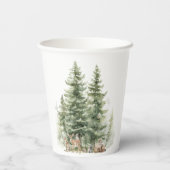 Woodland Animals Adventure wacht op Baby shower Papieren Bekers (Achterkant)