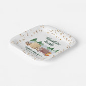 Woodland Animals Adventure wacht op Baby shower Papieren Bordje (Gebogen)