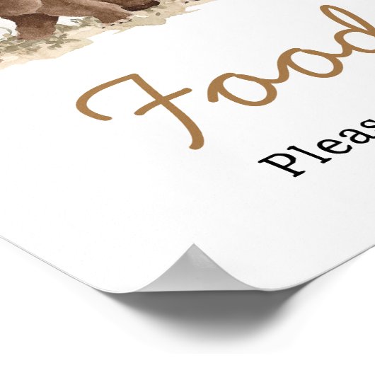 Woodland Animals Adventure wacht op Baby shower Poster (Hoek)