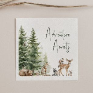 Woodland Animals Adventure wacht op Baby shower Servet