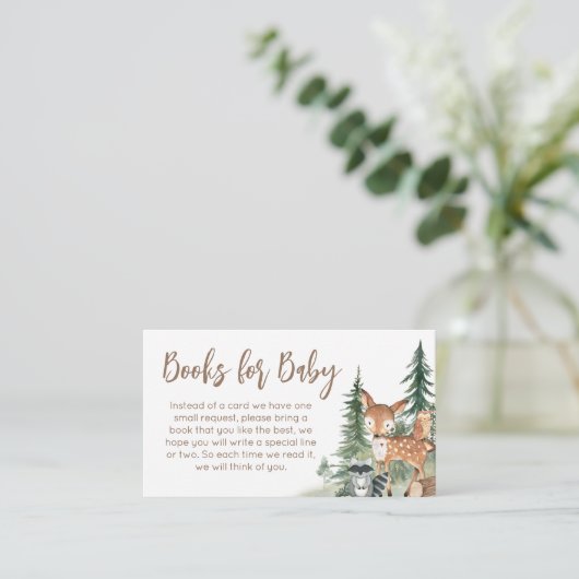 Woodland Animals Adventure wacht op boeken voor Ba Informatiekaartje (Staand voorkant)