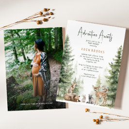 Woodland Animals Adventure wacht op douchefoto Kaart