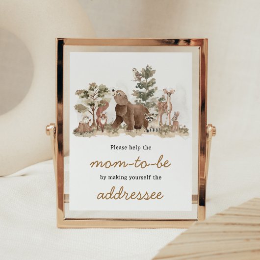 Woodland Animals Adventure wacht op een envelop Poster