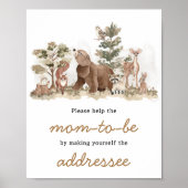 Woodland Animals Adventure wacht op een envelop Poster (Voorkant)