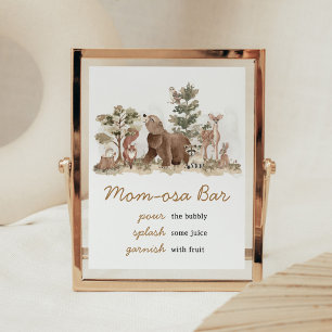 Woodland Animals Adventure wacht op moeder Osa Bar Poster