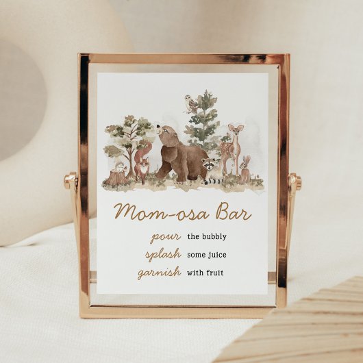 Woodland Animals Adventure wacht op moeder Osa Bar Poster