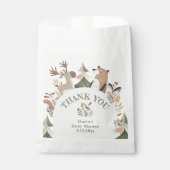 Woodland Animals Arch Baby shower Dank u Bedankzakje (Voorkant)