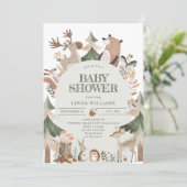 Woodland Animals Arch Baby shower Kaart (Staand voorkant)
