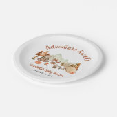 Woodland Animals Autumn Adventure Baby shower Papieren Bordje (Gekanteld)