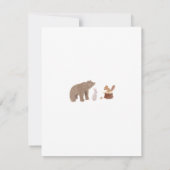 Woodland Animals Autumn Baby shower Bedankkaart (Achterkant)