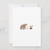 Woodland Animals Autumn Herfst Baby shower Kaart (Achterkant)