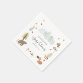 Woodland Animals Autumn Herfst Baby shower Papier Servet (Hoek)
