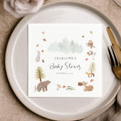 Woodland Animals Autumn Herfst Baby shower Papier Servet