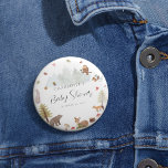 Woodland Animals Autumn Herfst Baby shower Ronde Button 5,7 Cm<br><div class="desc">Gewoon creëer een schattige bos dieren baby shower knop met deze sjabloon met een uil, vos, beer, eekhoorn, herten, paddenstoelen en meer voor uw cottage core thema douche voor de moeder-to-be. TIP: Bekijk de andere items in dit collectie met hetzelfde ontwerp voor een complete en eenvoudige winkelervaring voor uw baby...</div>