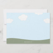 Woodland Animals Baby Boy Shower Invitation Kaart (Achterkant)