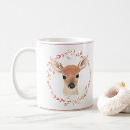 Woodland Animals Baby Deer Waterverf Cute Sweet Koffiemok