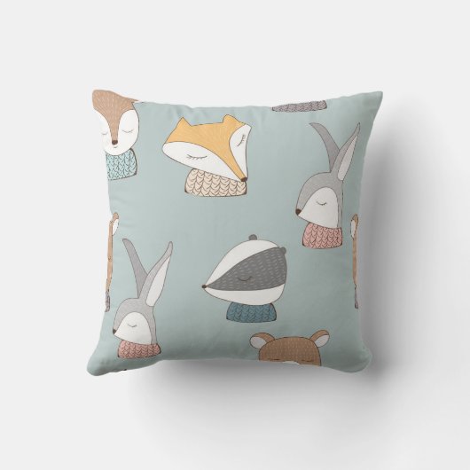 Woodland Animals Baby kussen (Achterkant)