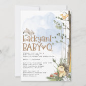 Woodland Animals Baby Q Achtertuin Baby shower Kaart (Voorkant)