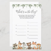 Woodland Animals Baby Raad eens wat er in de tas z (Voorkant / Achterkant)