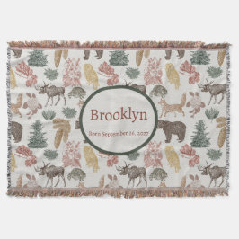 Woodland Animals Baby – Rustieke Beren, vossen, ui Deken