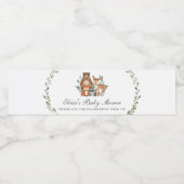 Woodland Animals Baby shower 1e verjaardagsgunst Waterfles Etiket (Enkel label)