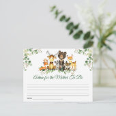 Woodland Animals Baby shower Advies Briefkaart (Staand voorkant)