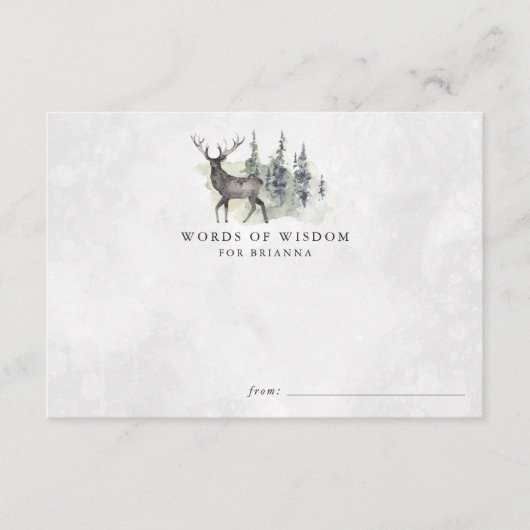 Woodland Animals Baby shower advies Kaarten (Voorkant)