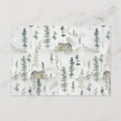 Woodland Animals Baby shower advies Kaarten (Achterkant)