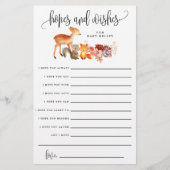 Woodland Animals Baby shower Advies Papier Kaart (Voorkant)