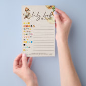 Woodland Animals Baby shower Baby Boek Emoji Spel Flyer (Hand)