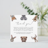 Woodland Animals baby shower bedankkaart Feestdagenkaart (Staand voorkant)