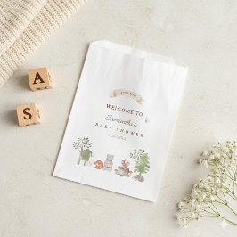 Woodland Animals Baby Shower Bedankzakje