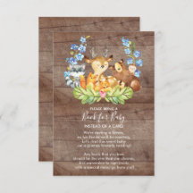 Woodland Animals Baby shower Boek voor Baby Kaart