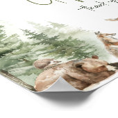 Woodland Animals Baby shower boeken en geschenken  Poster (Hoek)