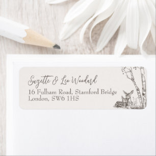 Woodland Animals Baby shower Boeken voor Baby Etiket