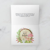 Woodland Animals | Baby shower bos Hartelijk dank Bedankkaart (Binnen)