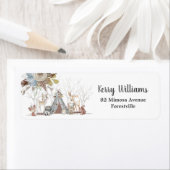 Woodland Animals Baby shower Boy Birthday Party Etiket (Insitu)