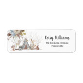 Woodland Animals Baby shower Boy Birthday Party Etiket (Voorkant)