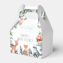 Woodland Animals Baby shower Boy Favor Box Bedankdoosjes