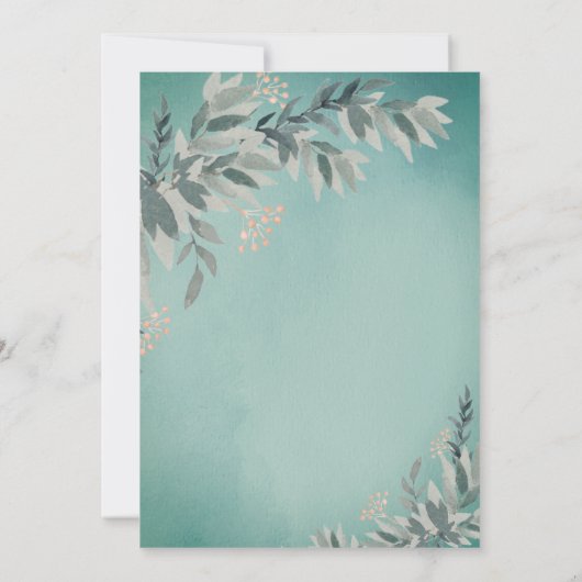 Woodland Animals Baby shower Boy Invitation Kaart (Achterkant)